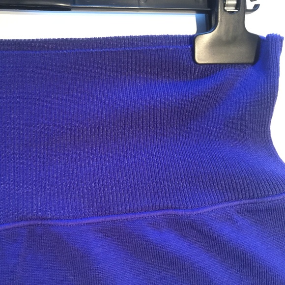 Claude Montana VTG cobolt-blue knit skirt - Picture 7 of 12